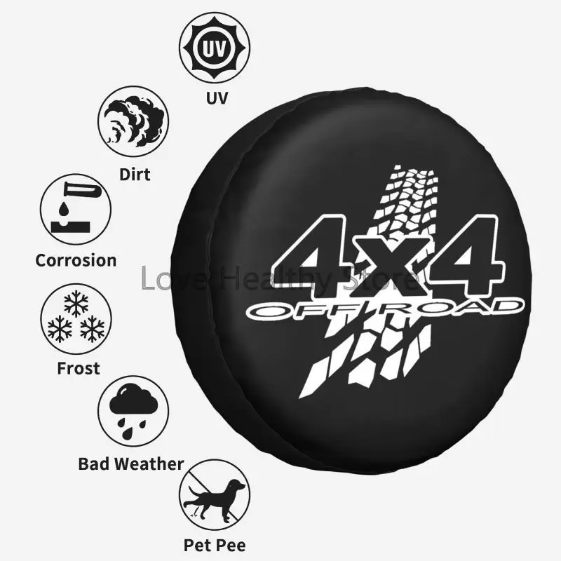 Cubierta de neumático de repuesto para vehículo todoterreno, personalizada, 4x4, resistente a la intemperie, a prueba de polvo, Universal, apto para remolque, RV, SUV, Jeep