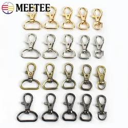 10Pcs 10-25mm Metal Lobster Clasp For Bag Strap Handbag Webbing Swivel Buckle Dog Collar Snap Hook DIY Sewing Accessories