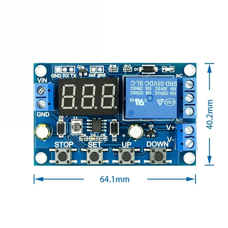 Módulo de carga e descarga da bateria Voltímetro integrado sob tensão sobre tensão, carregamento e descarga programadas