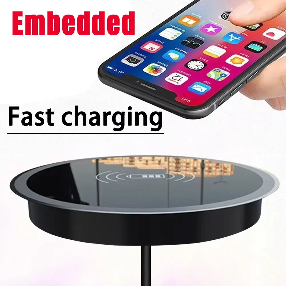 Schnelles Kabelloses Desktop-Einbau-Ladegerät für iPhone 17 16 15 14 13 12 Samsung Huawei Xiaomi Oppo Telefon Schnelles Induktives Laden