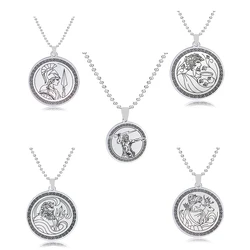 Vintage Zeus Athena Poseidon Dionysus Pendant Necklace God Ancient Greek Mythology Jewelry for Men and Women Accessories Gift