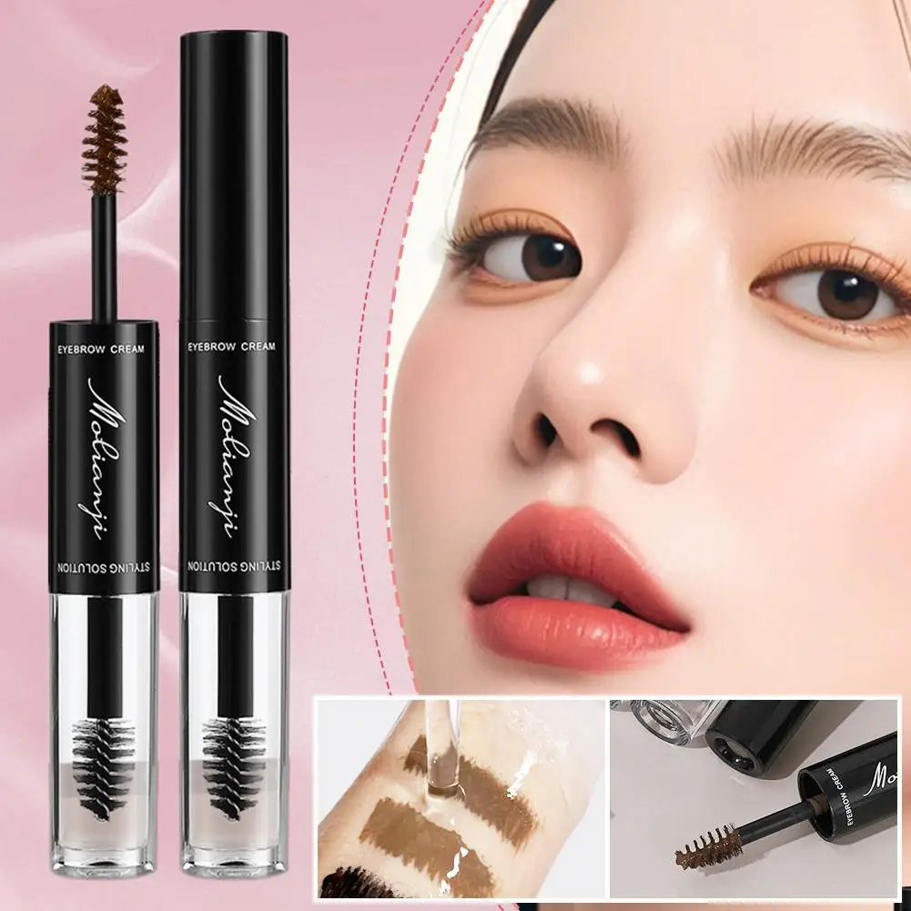 Eyebrow Enhancer Dye Gel Cream Waterproof Lasting Quick Tool Tattoo Makeup Dry Brow Brow Cream Dyeing Tinted Brown U4L7