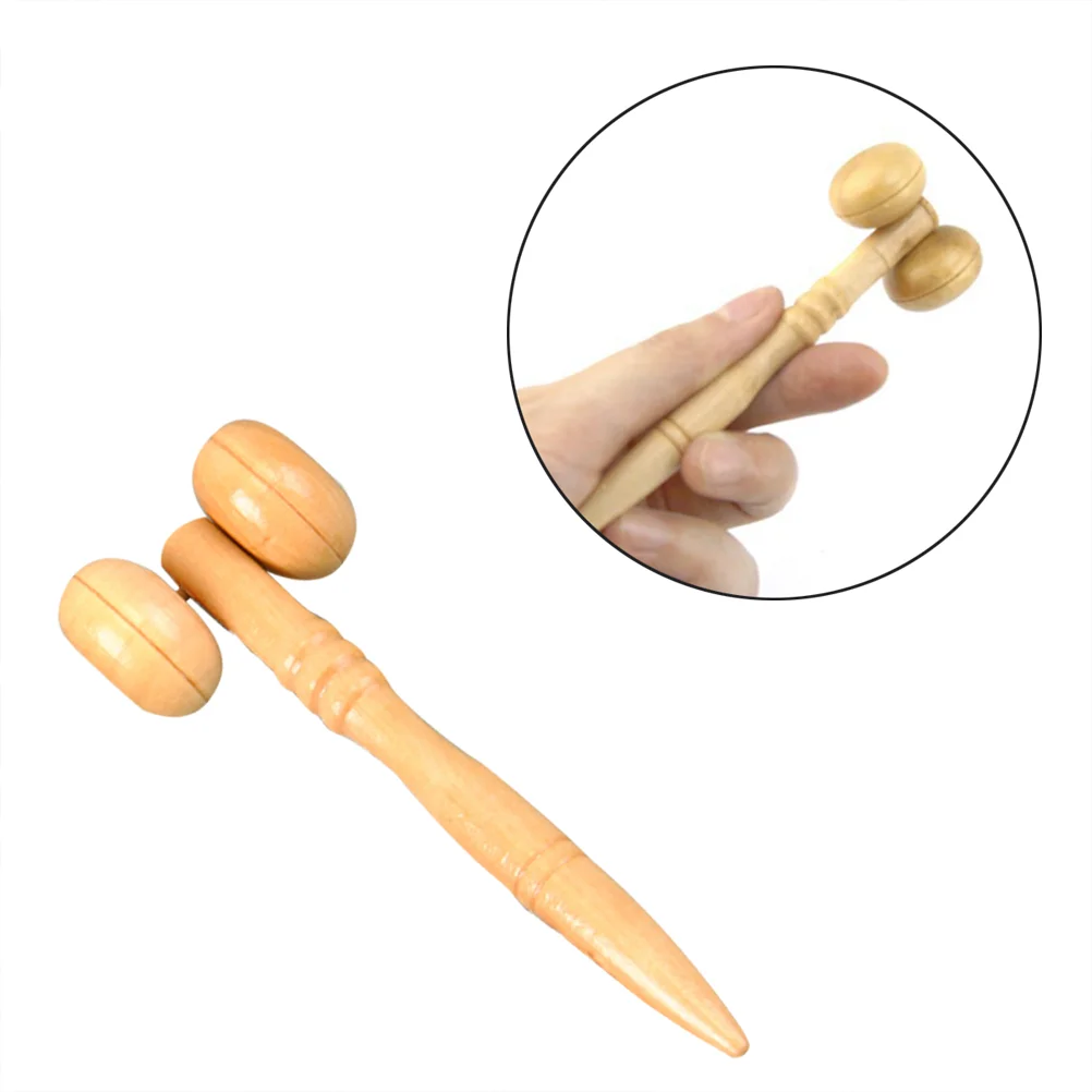 Wooden Face Mini Hob Manual Rolling Beauty Assistant for Men Unisex wooden massage massage roller wood