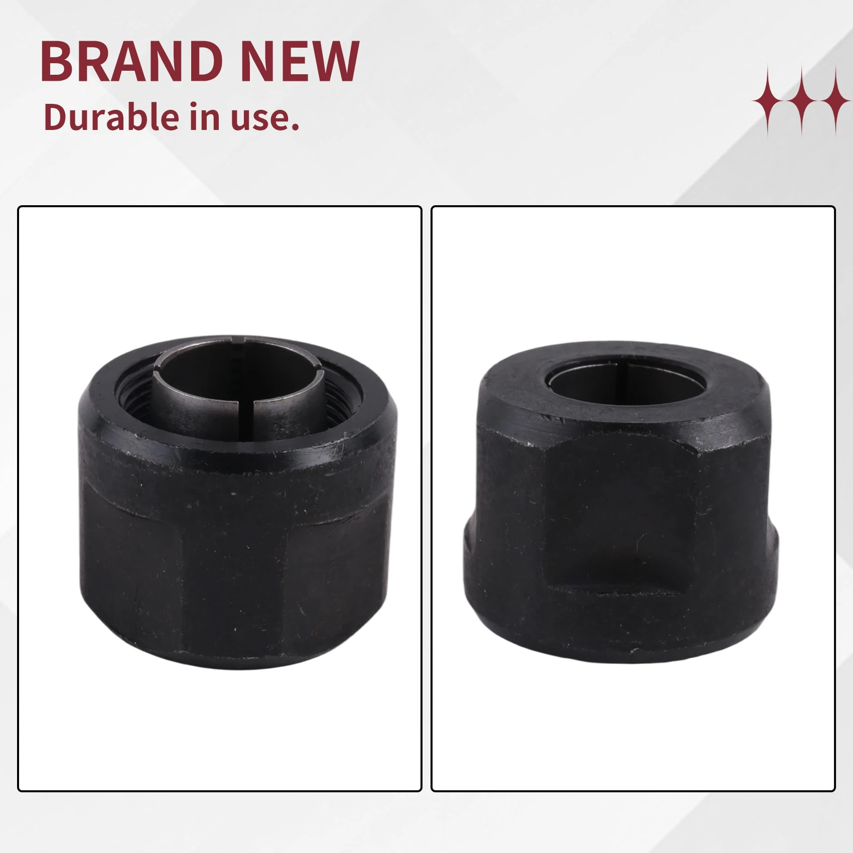 A03F Collet for Nut 12.7mm Metal Plunge Router Parts 22.5x27mm Black for 3612 Router Replacement Spare Part