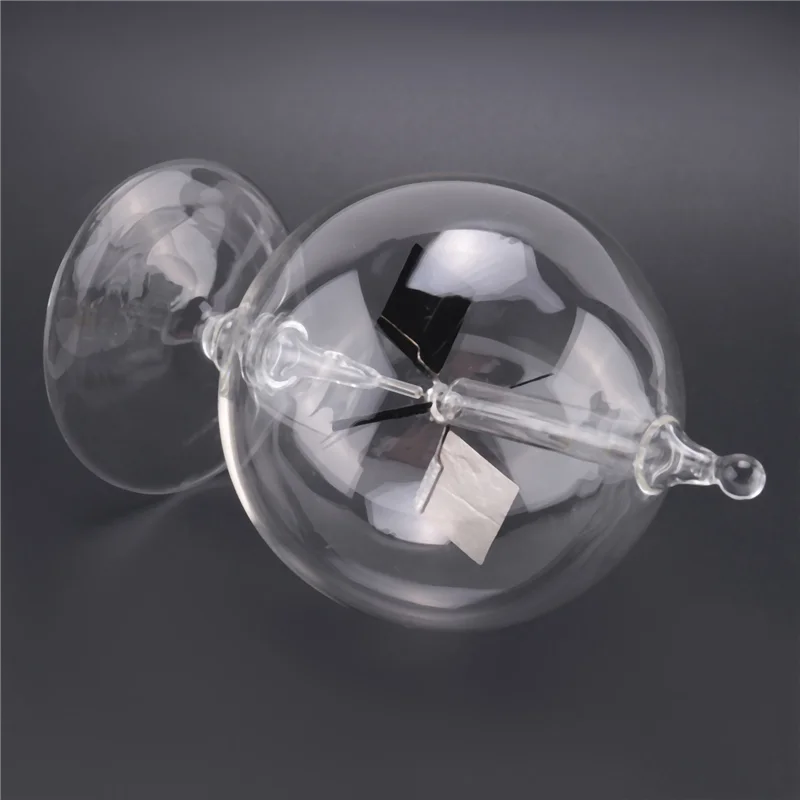 5X Solar Crookes radiómetro molino de viento de vidrio hecho a mano para fiesta decoración del hogar regalo transparente-Y44A