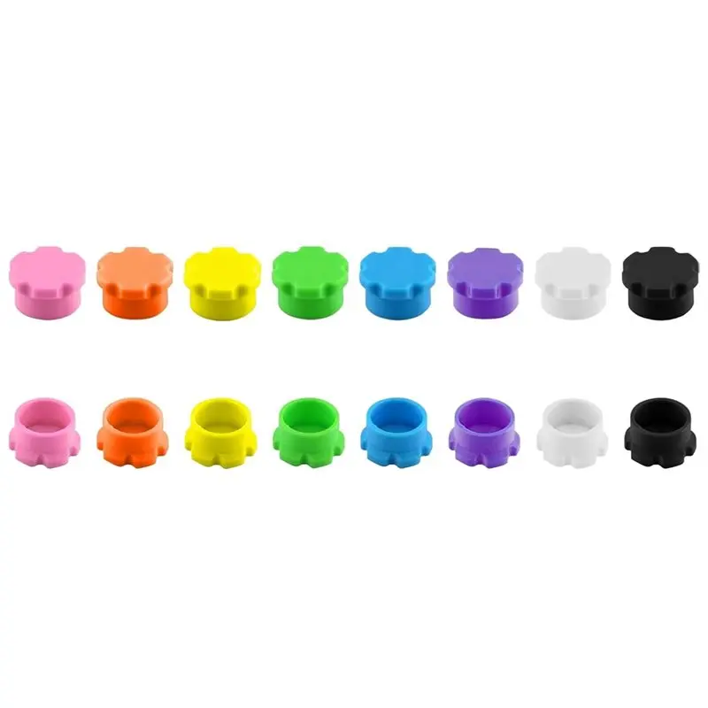 A29F-16-Pack Glass Vial Protective Caps For 5-100Ml Vials, 8 Colors, Leak-Proof, Dust-Proof, Reusable