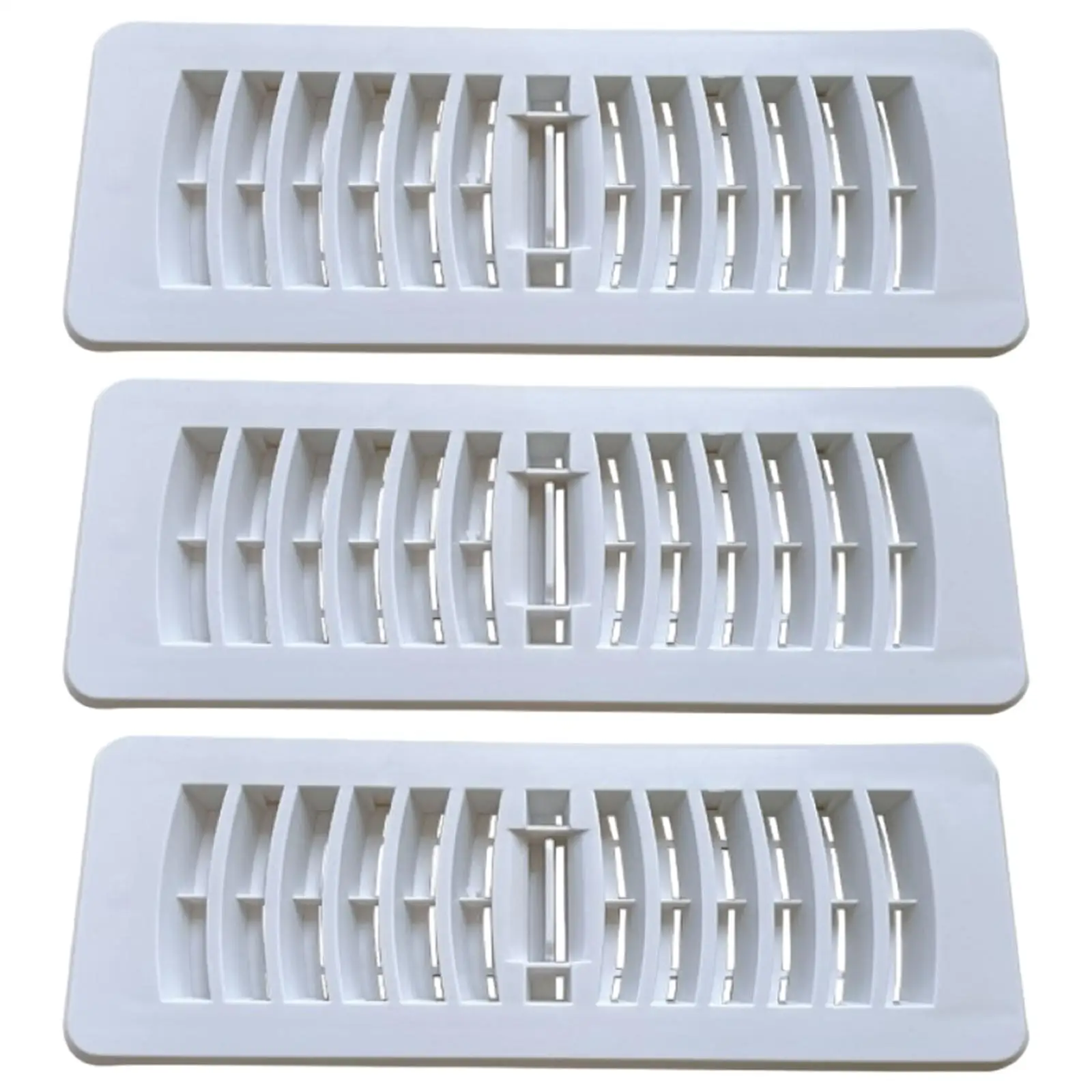 Air Vent Louver Air Vent Deflector White Rectangular Vent Return Grill Floor Vent Deflector Floor Register Vent for Sidewalls