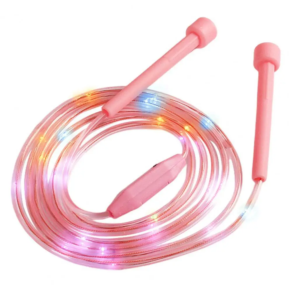 Glowing Skipping Rope Battery-operated Led Skipping Rope for Kids Colorful Light Comfortable Grip Electronic Jump Rope for Home