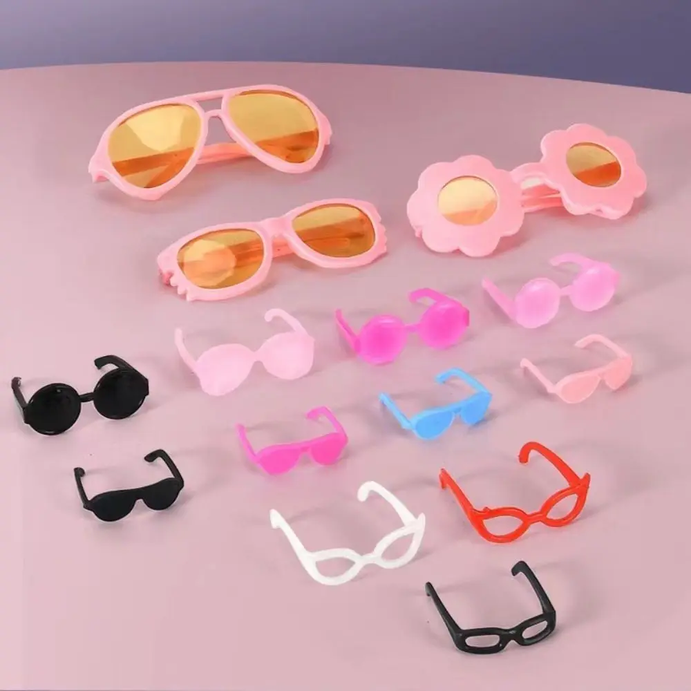 2 قطعة/المجموعة مكبرة ريترو كول نظارات متعدد الألوان أنماط الموضة البسيطة البلاستيك القلب نظارات الرجعية إطار دائري #2