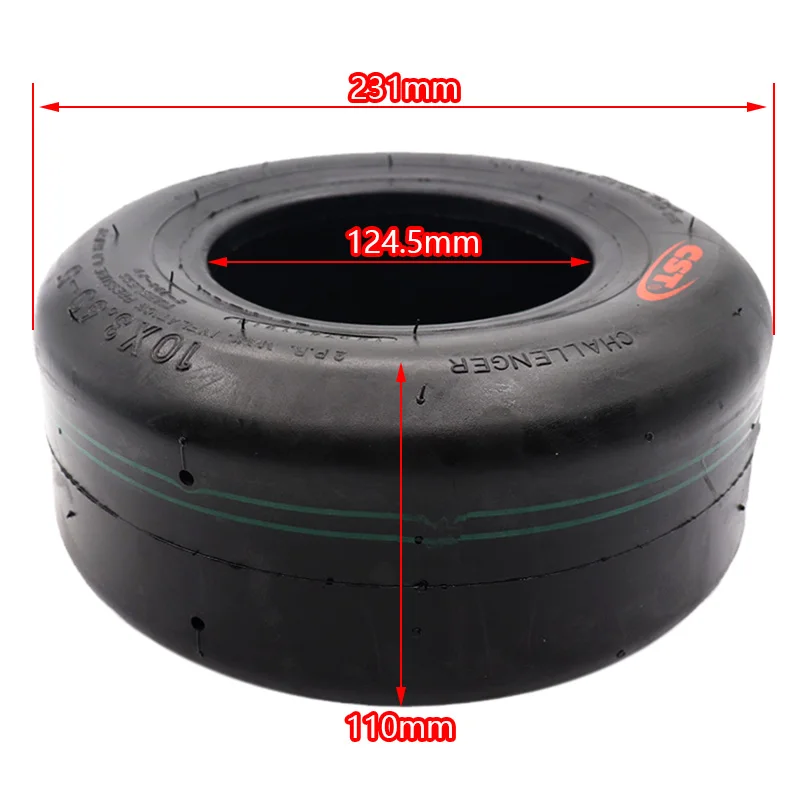 10x3.60-5 Tire CST Tubeless For 168 Go Kart 5 Inch Tyre Rear s Fit Drift Wheels Gokart TIRE Accessories