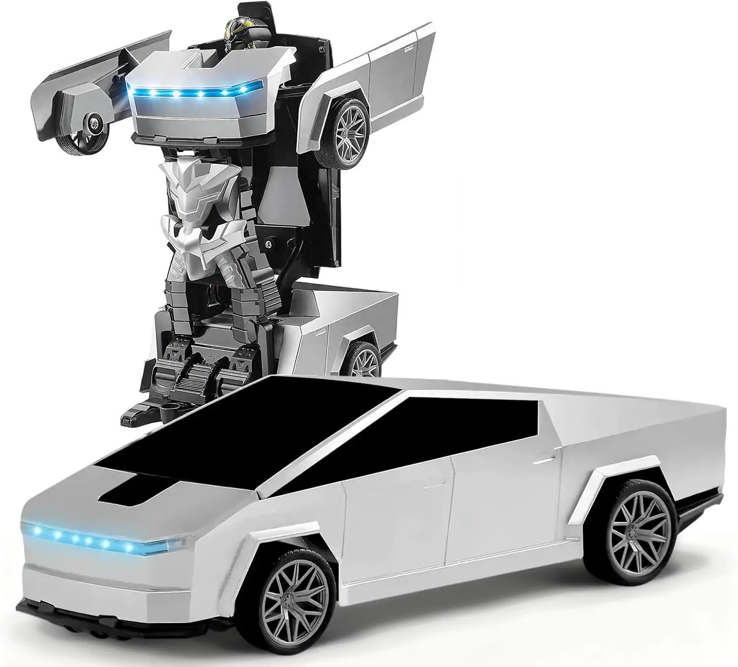 

Радиоуправляемый робот-автомобиль 2,4G с дистанционным управлением — деформация на 360° одной кнопке ° Вращающаяся USB аккумуляторная игрушка с холодным светом в подарок для детей 5–12 лет