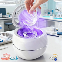UV Ultrasonic Cleaner Household Ultrasound Dental Retainer Cleaning Machine 42KHZ Ultrasonic Cleaner Bath For Jewelry Denture