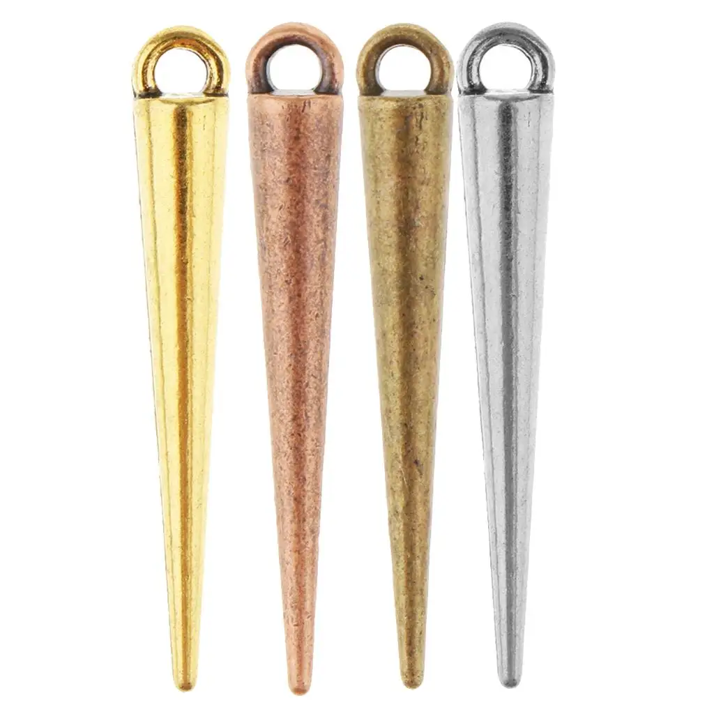 

10шт бусины-подвески в форме конуса для серег и ожерелья DIY длина 4 мм