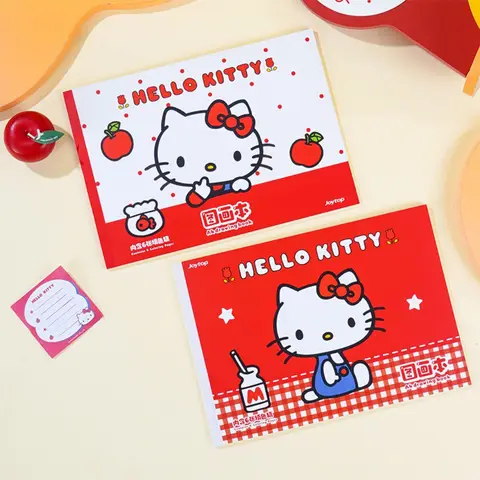 Orijinal Sanrio Hello Kitty A4 Çizim Alıştırma Kitabı Kawaii Karikatür Kt Kedi Boyama Kitapları Öğrenci Graffiti Eskiz Defteri Kız Hediyeler