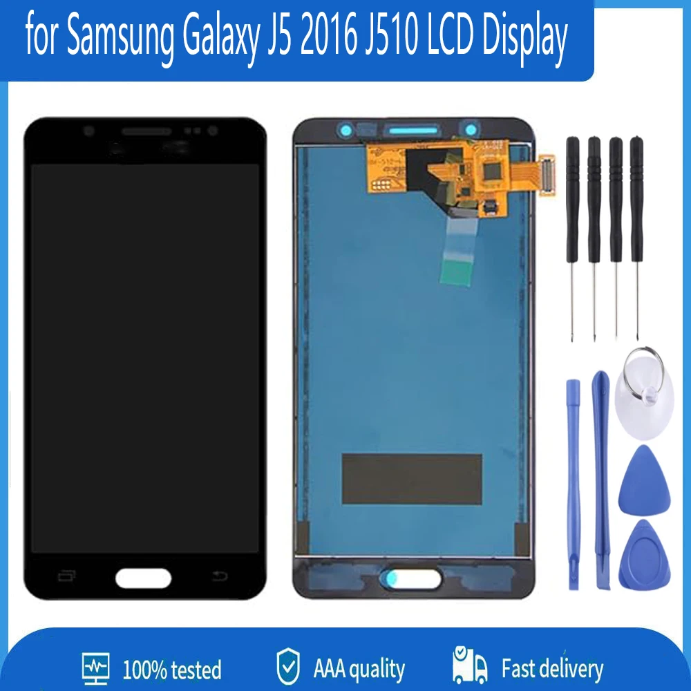 100% test for Samsung Galaxy J5 2016 J510 LCD Display Touch Screen Digitizer Replacement for Samsung J510 J510F J510FN Screen