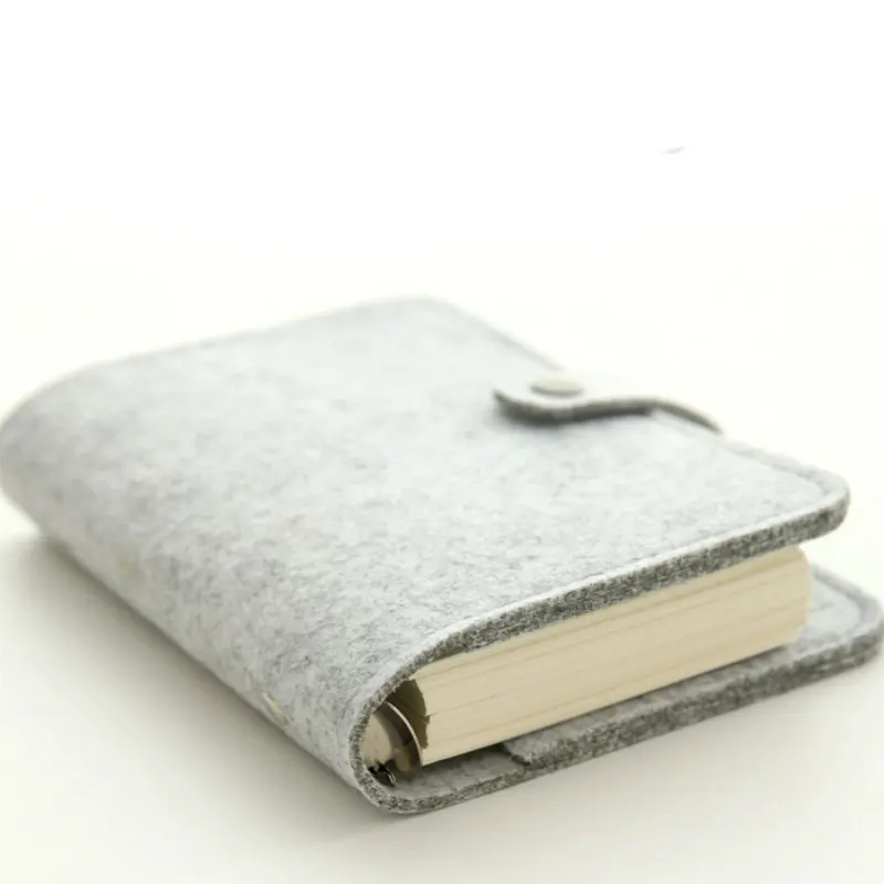 New A5 A6 Felt Shell Notebook Cloth Fabric Notebook Ring Binder Diary Notebook Paper Holder Portable Diary Stationery Gift