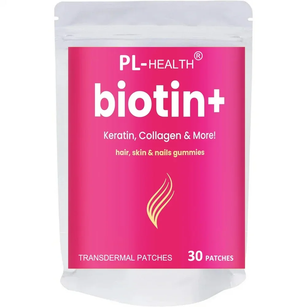 

Biotin Complex Transdermal Patches for Women & Men Healthy Hair, Radiant Skin - 30 Patches One Month Supply