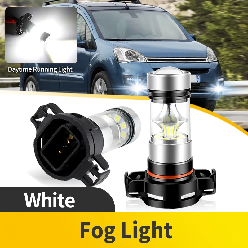 

2PCS For Citroen Berlingo B9 2010-2015 5202 H16(EU) LED Bulb 1200LM Super Bright Front Fog Light Lamps 6000K 12V Auto Lamp Bulbs