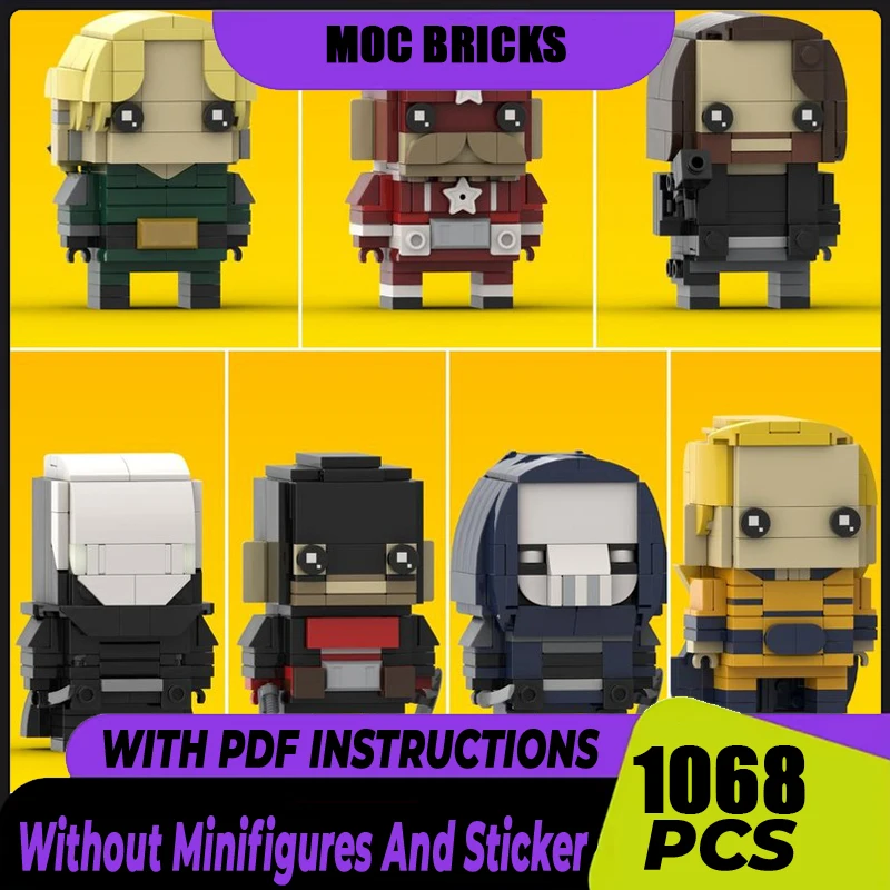 

Popular Movie Model Moc Building Blocks Thunderbolt Brickheadz Model Technology Bricks DIY Assembly Construstion Toys Gifts