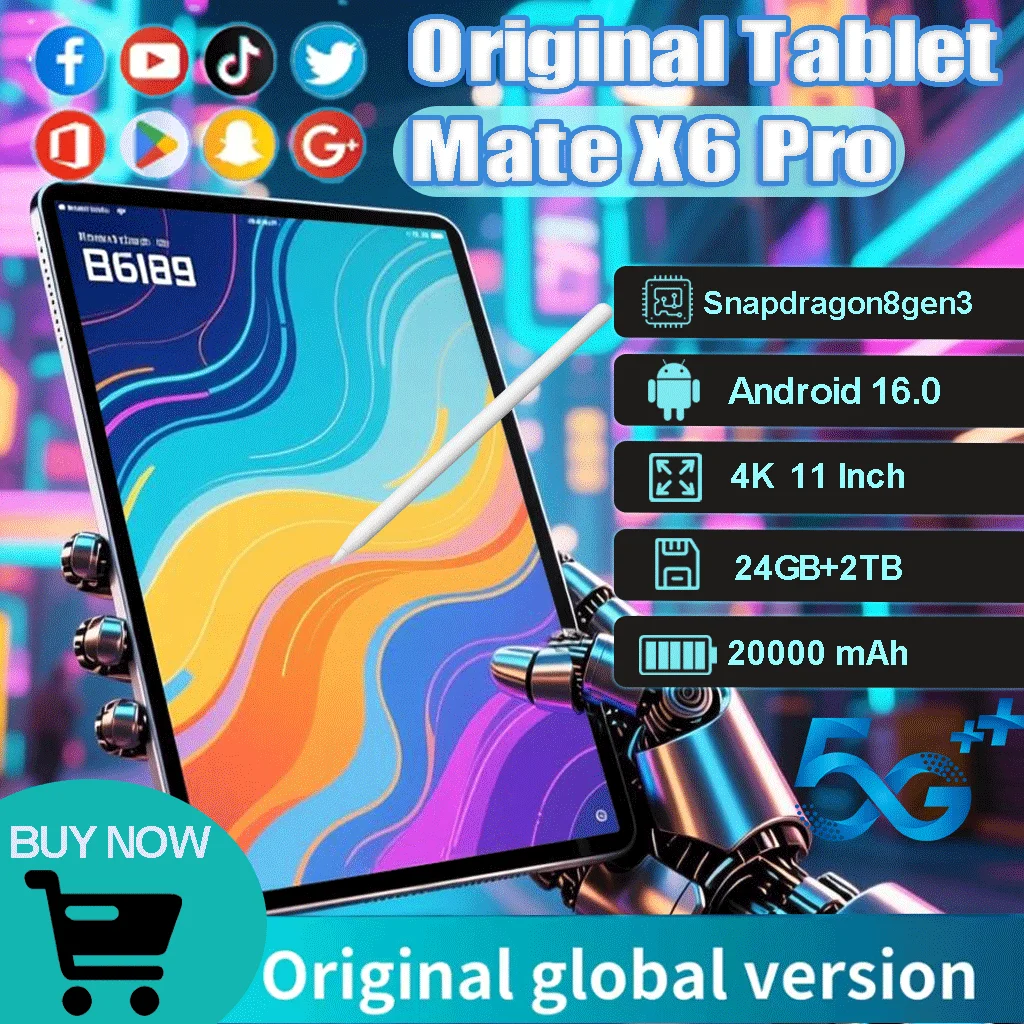 �y�Z�[�����z2025�N�V�^�I���W�i���O���[�o����Pad MateX6�^�u���b�gPC Android 16�^�u���b�g Snapdragon 8Gen3 24GB+2TB 5G Google�f���A��SIM�J�[�h 4K�^�u���b�g