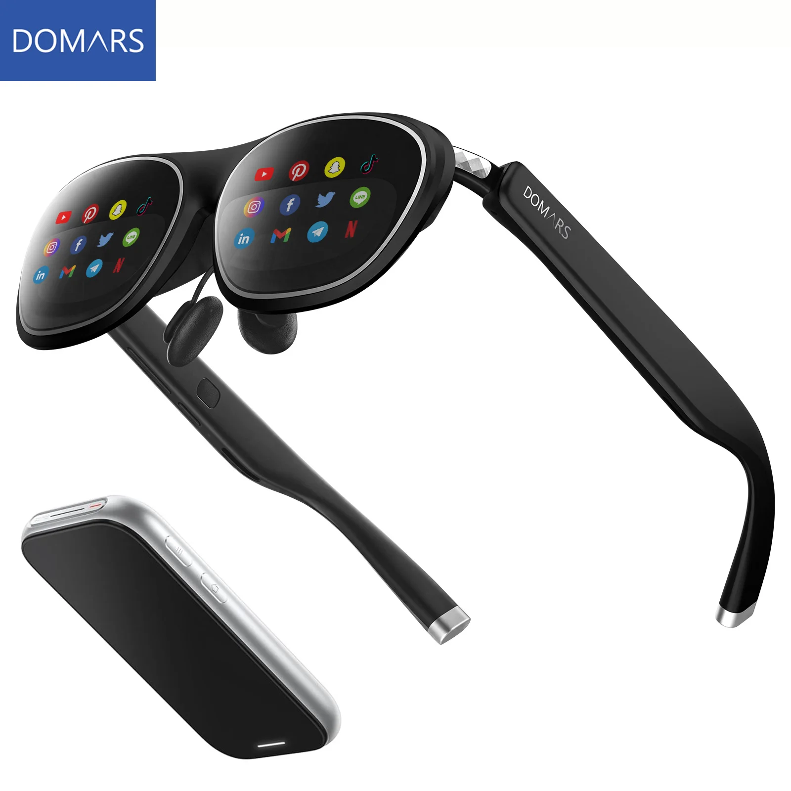 Domars AR Lite Smart Glasses 120Hz 1080P HiFi Audio 3D 215