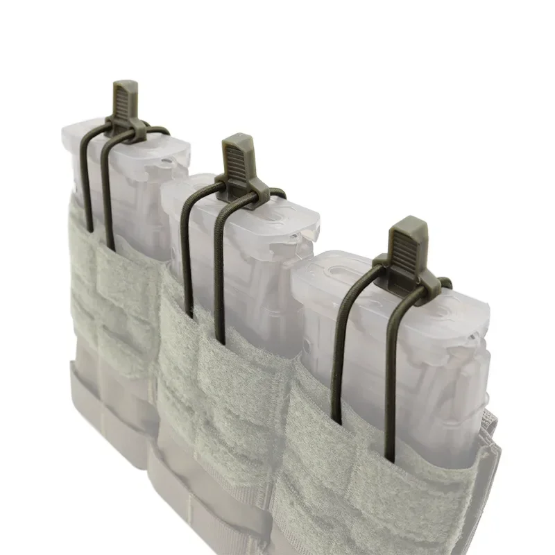 Tactical Magazine Elastic Shock Cord Retainer Pull Tab Fast Draw Elastic Retention Straps Open Top Mag Pouch Vest Accessories