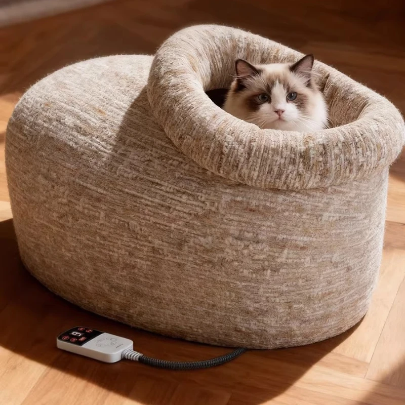 

Утепленный электрический плед-лежанка для кошек с подогревом, закрытый, с постоянной температурой, интеллектуальный