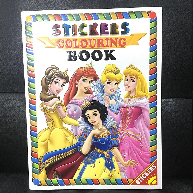 16 Pagina 'S Prinses Meisjes Kleuren Sticker Boek Voor Kinderen Kinderen Coloriage Giet Volwassen Kleuren Schilderen Tekening Verhaal Kleur Boek