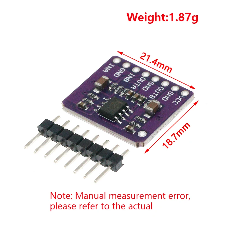 Class AB stereo headphone driver audio module TDA1308