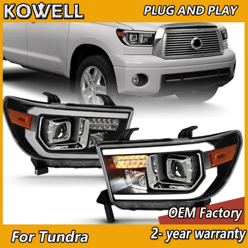 

Car Styling for 2007-2013 Toyota Tundra Head Lights 2008-2017 Toyota Sequoia Headlights DRL Turn Signal High Beam Projector Lens