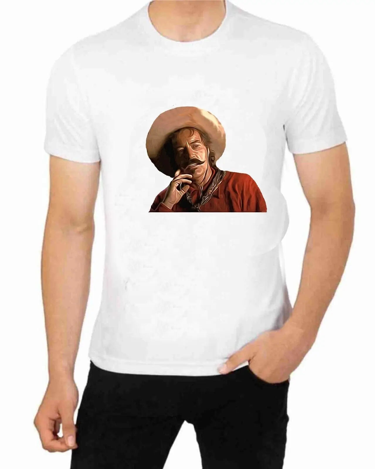 Tombstone Curly Bill  T shirt for Men Apparel Short Sleeve Clothing