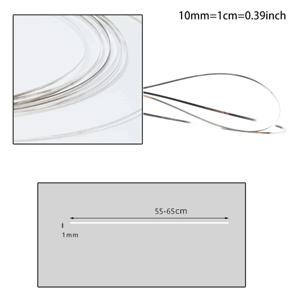 1.8-2.1ft Silver Welding Rod 1mm Width Soldering Wire Low Melting Point Great Weldability Silver Welding Rod  Parts