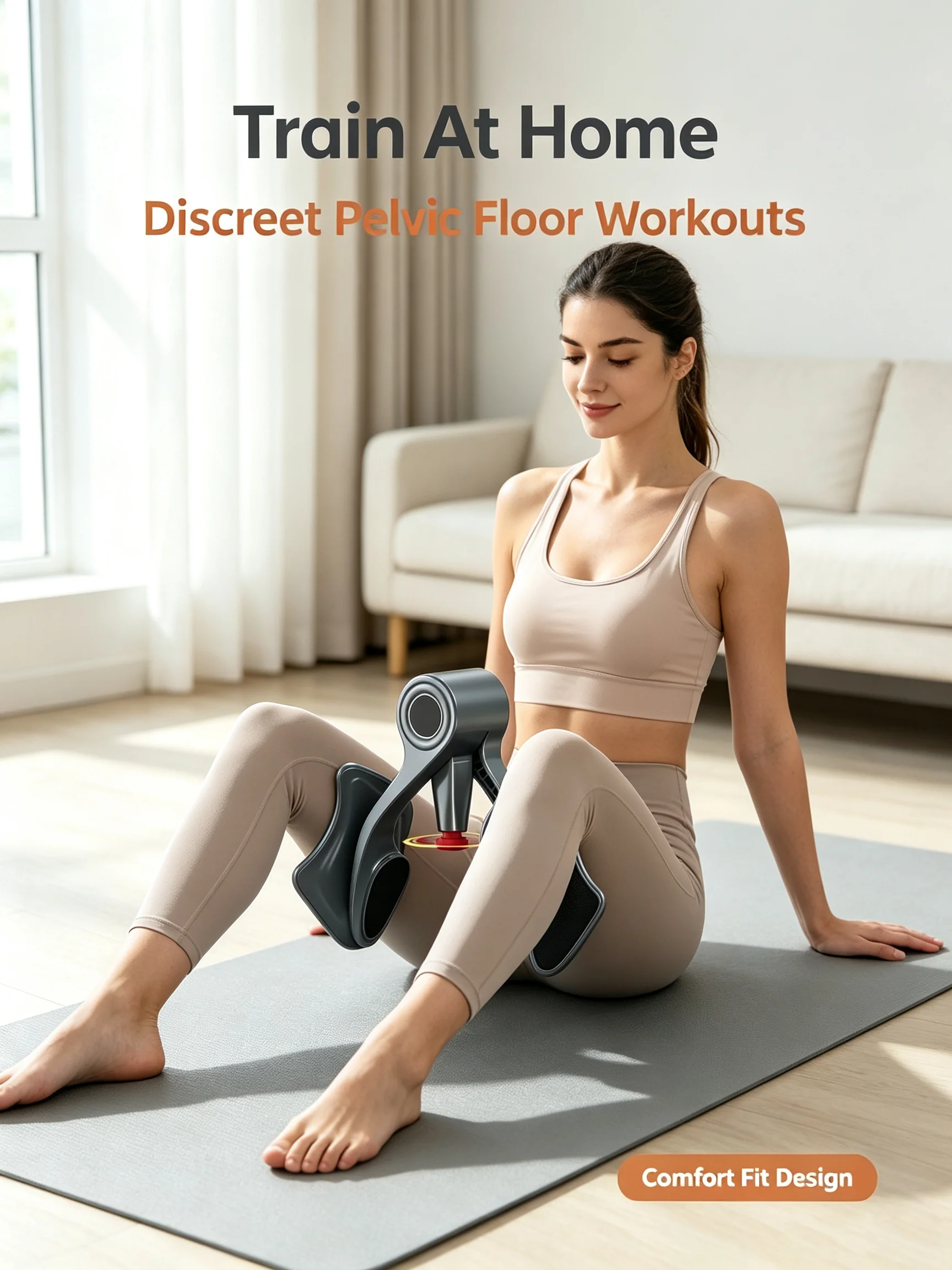 Pelvic Floor Kegel Trainer for Women Postpartum Recovery Adjustable Inner Thigh Toner Home Fitness Equipment