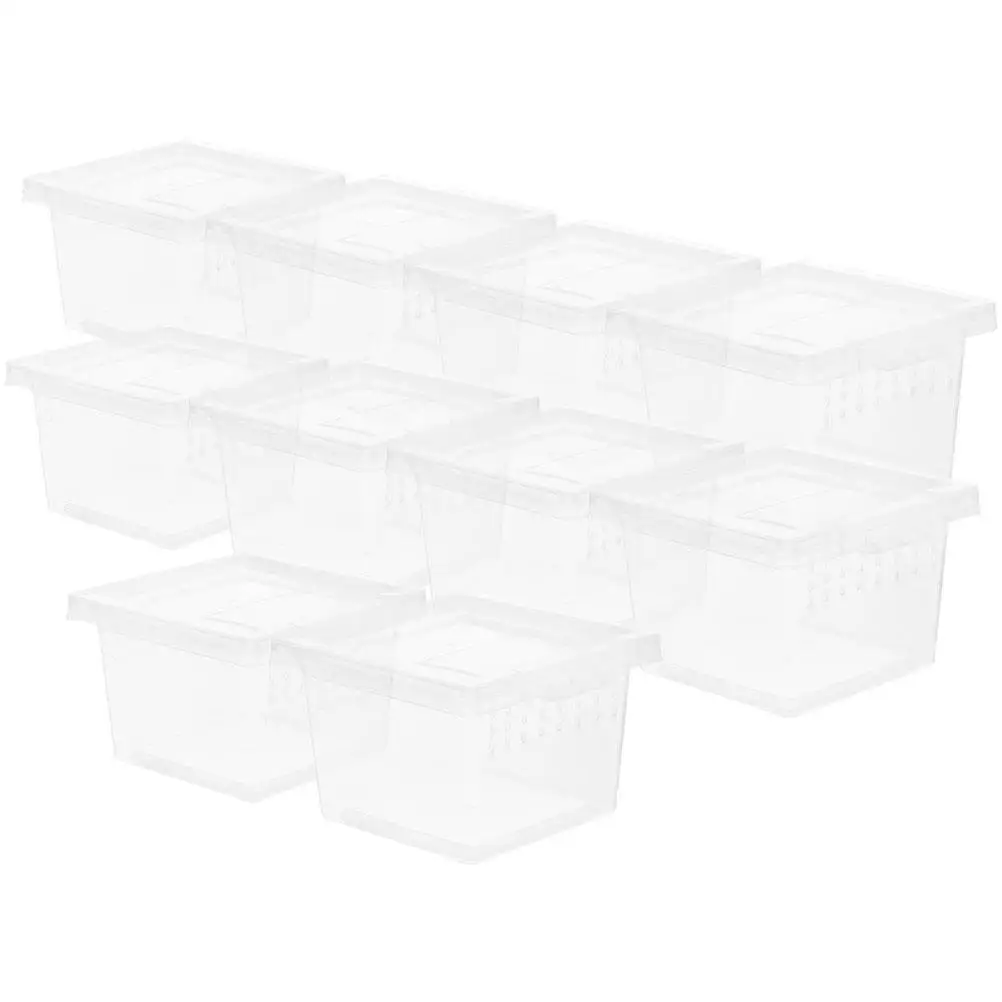 

12 Pcs Insect Rearing Box Snake Cage Terrarium Container Plastic Reptile Accessory Portable Crawl Tank Accessories