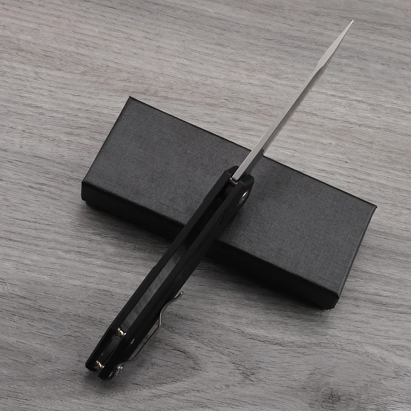 D2 Steel G10 Handle Folding Knife Outdoor Camping High Hardness Sharp Portable Survival Tool