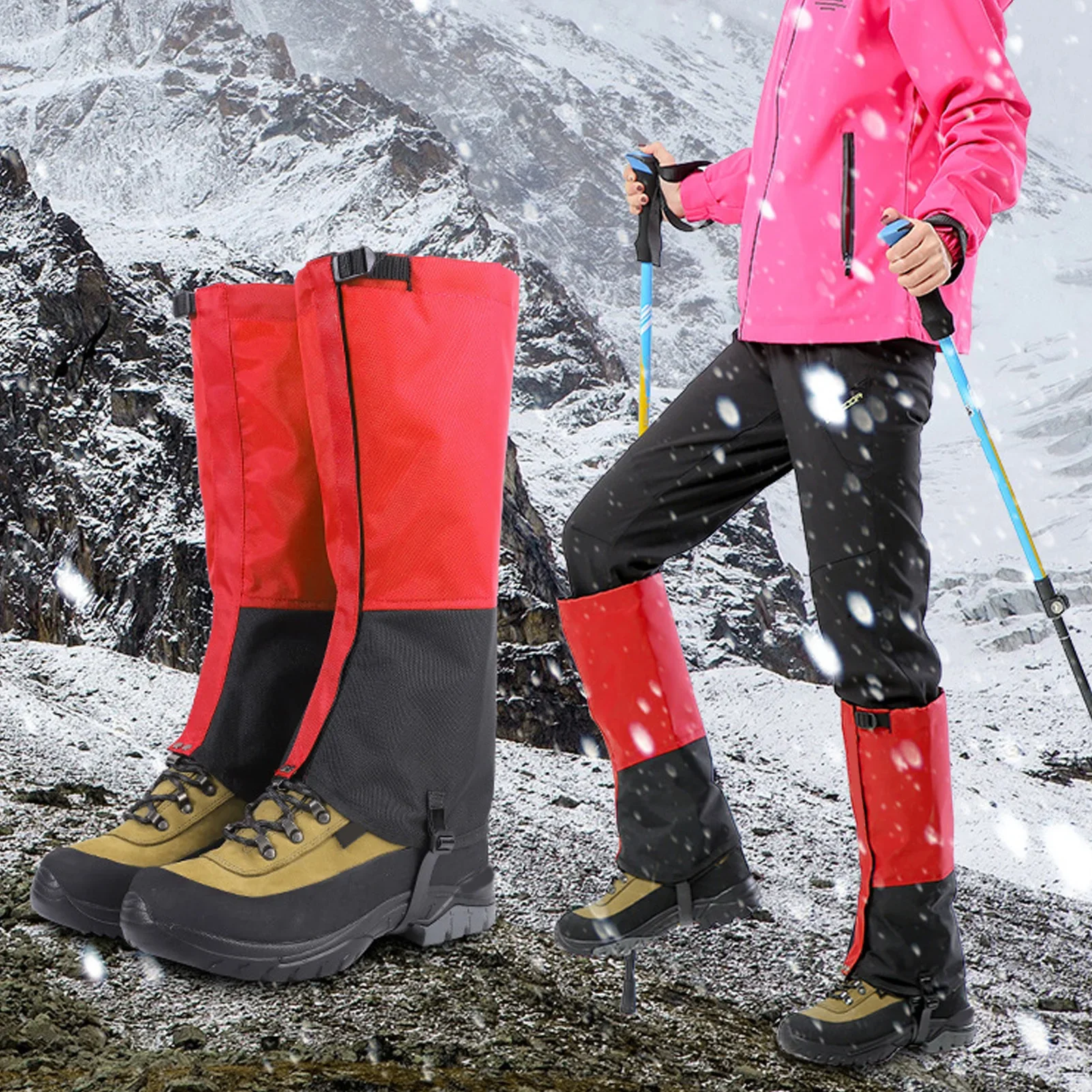 Leg Hiking Gaiters Waterproof Snow Boot Guard Snow Boot Gaiters Lightweight Breathable for Men Women Mountain Climbing