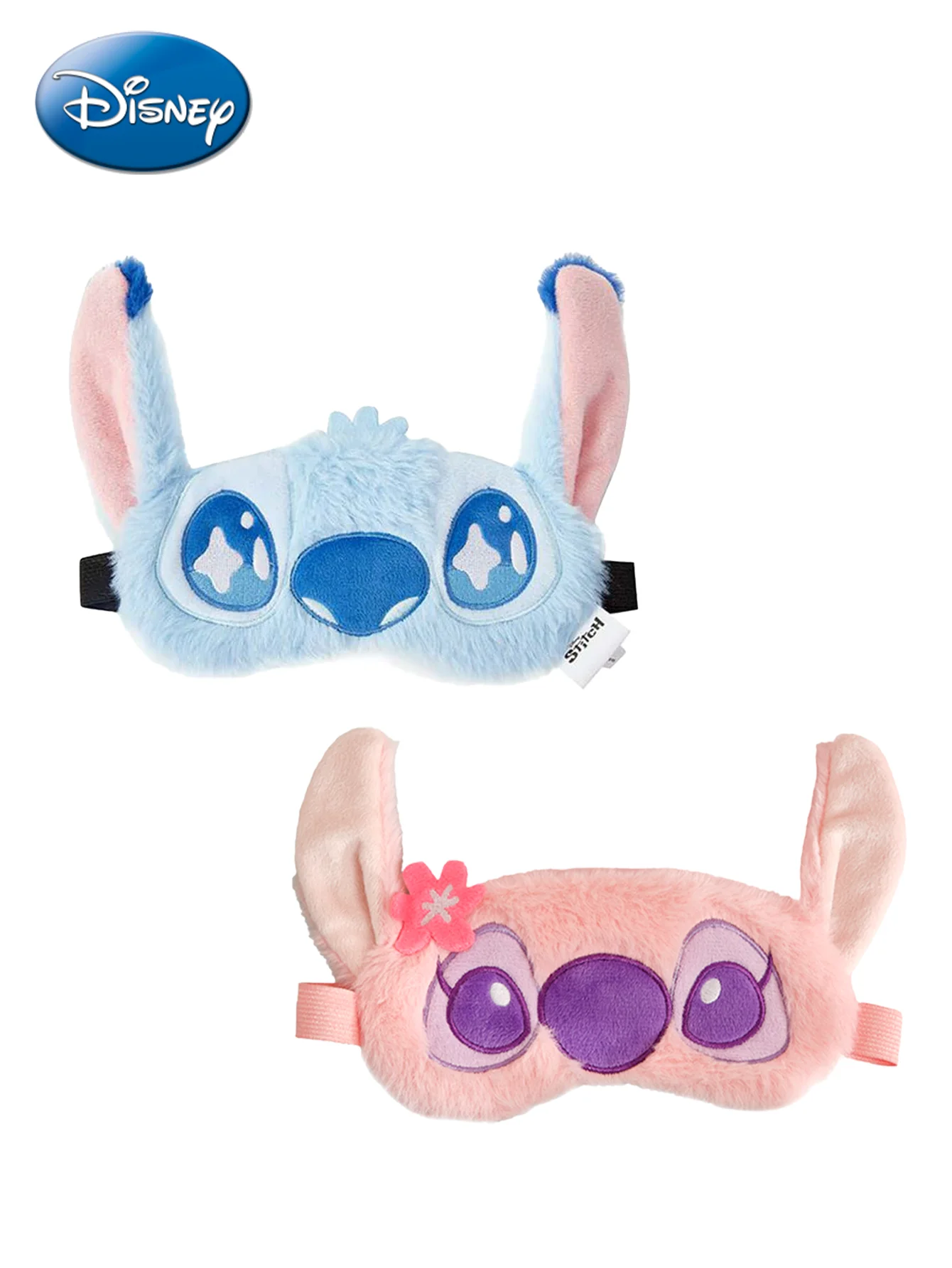 1PC Disney Officially Licensed Stitch Angel Eye Mask Couple Style Cute Cartoon Soft Comfortable Plush Material Patch Nap Rest