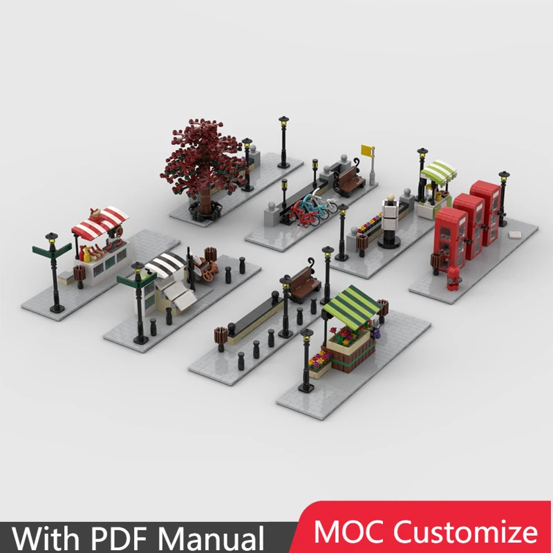 

2188 Pcs Street View Corner building Modular Building Block Model Children's Puzzle DIY Assembly Building Blocks Christmas Gift