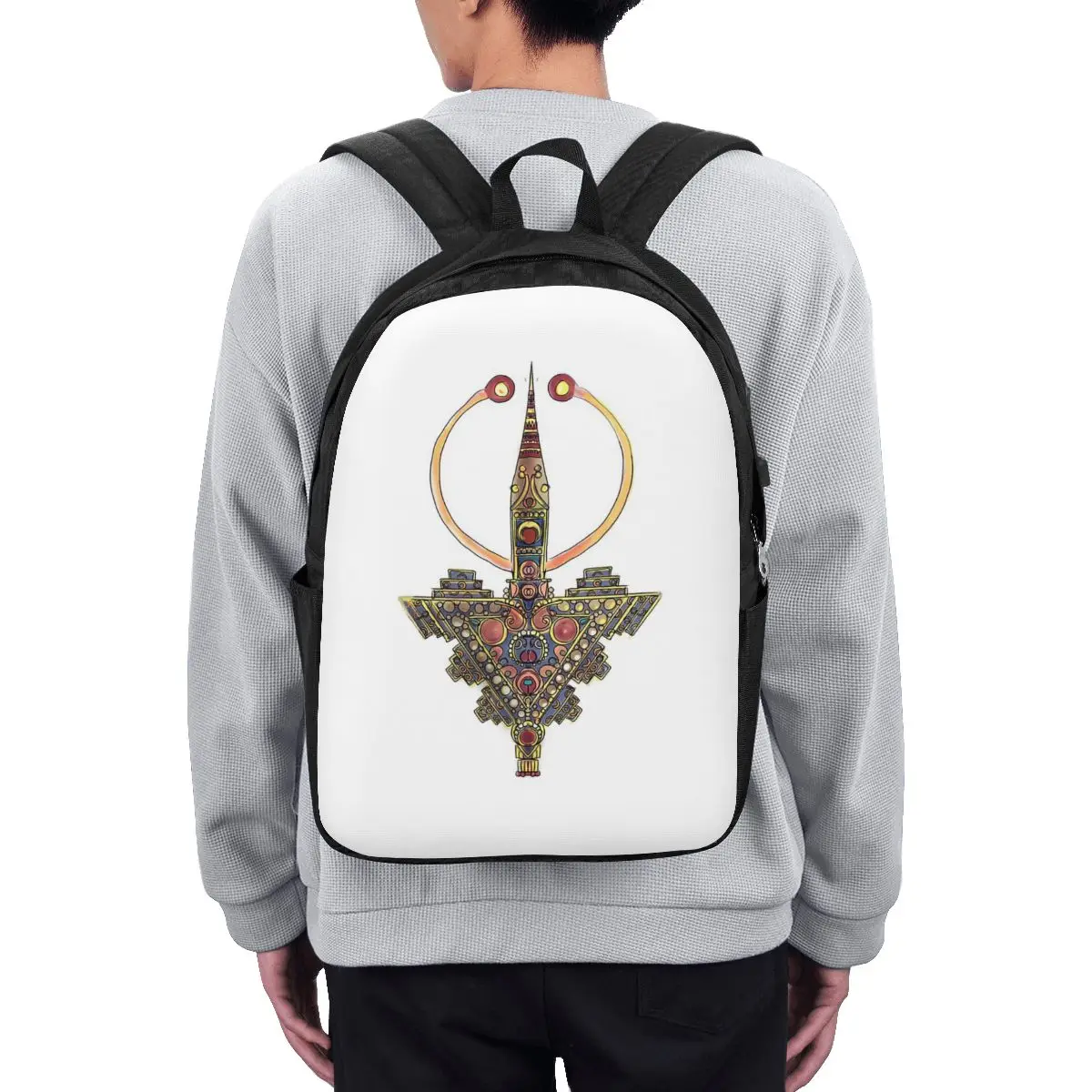 Kabyle Jewelry Amazigh MoroccoBackpack Travel Notebook Bag Computer College Student School Bag LaptopShoulder Bags for Men Women view 2