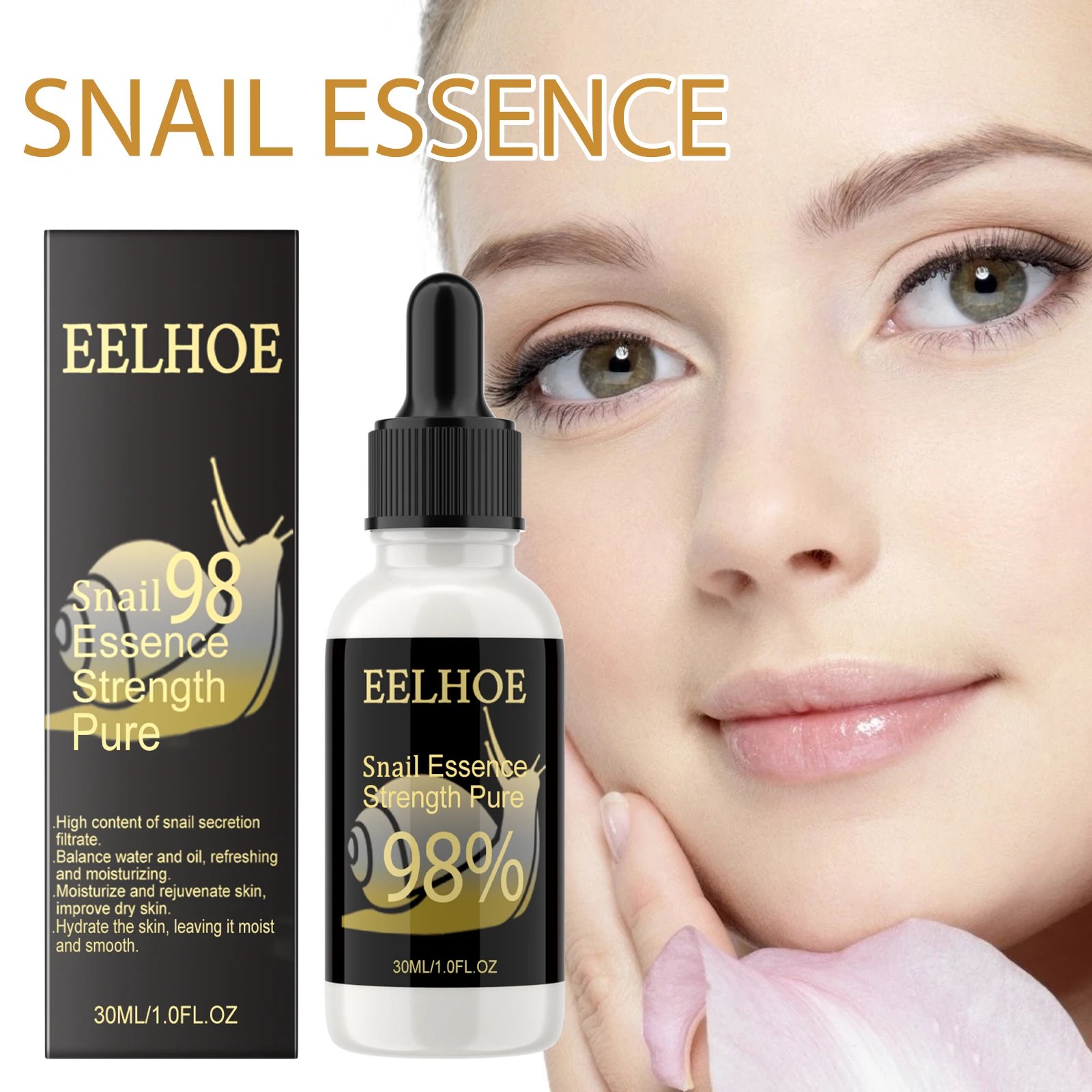 

Сыворотка EELHOE Snail увлажняет, увлажняет, укрепляет, восстанавливает барьер кожи, очищает поры, питает и омолаживает эссенцию лица