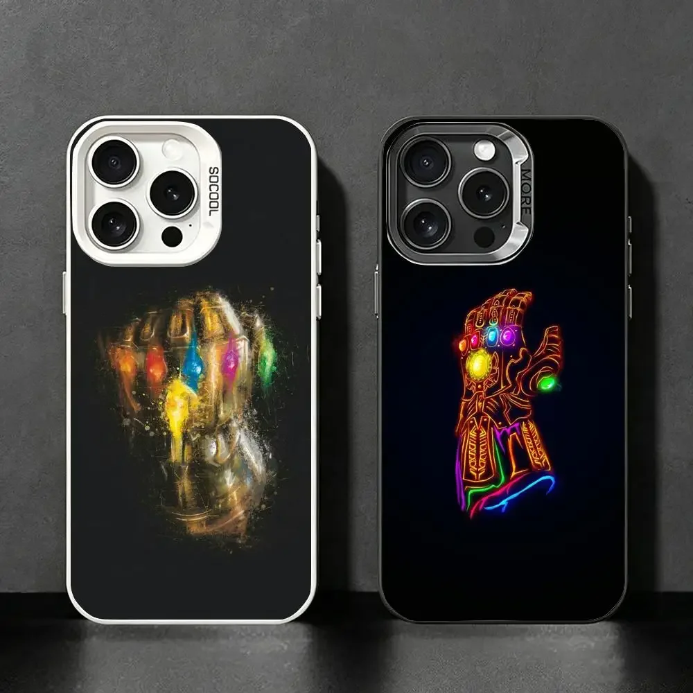 Capa de Celular M-Magic Gauntlet-T para iPhone 17/16/15/14/13/12/11 Pro Max, Capa de TPU Prata Luxuosa, Antichoque e Antirriscos
