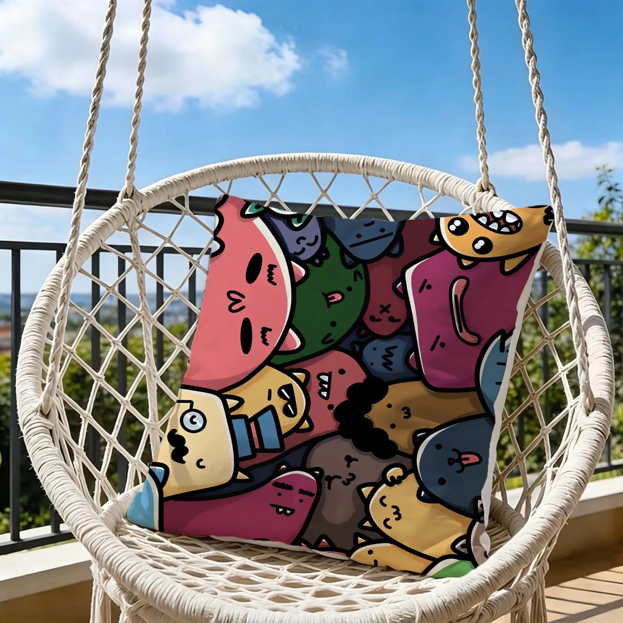 Funda de almohada con caras de - Home Decor Emoji reseña y precio