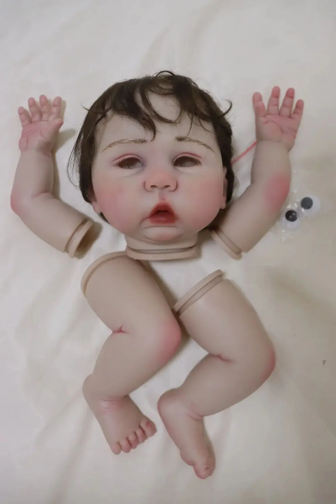 FBBD Custom Made 22inch Reborn Baby AMY With Hand-Rooted Hair Made By Artist Lulun Painted Kit DIY Part With Cloth Body