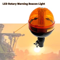 12V LED Rotary Warning Beacon Light Rotating Universal for John Deere Tractor Amber Flashing Emergency Strobe Beacon Signal Lamp