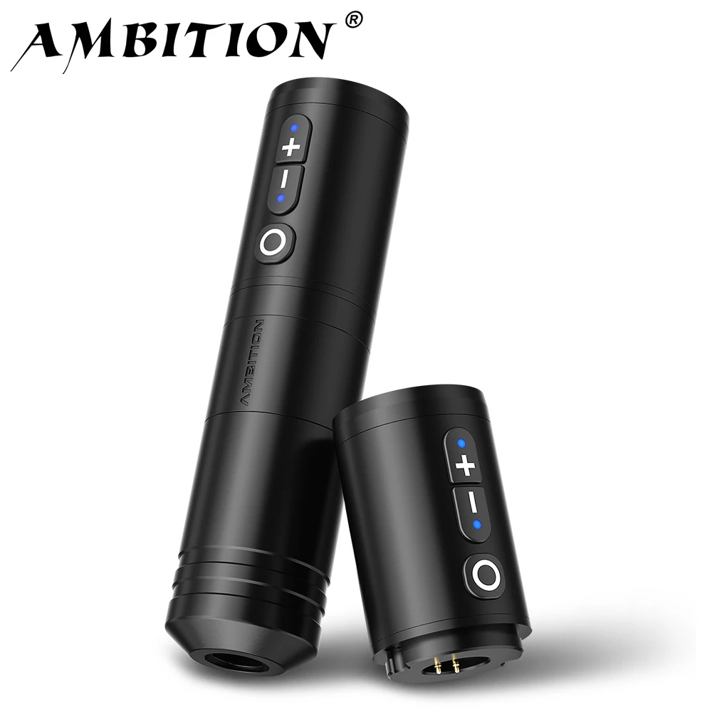 Ambition Ninja Max Big Stroke 3.5mm/4.0mm Wireless Tattoo Machine Pen Battery 2400mAh Powerful Coreless Motor Tattoo Artist Body