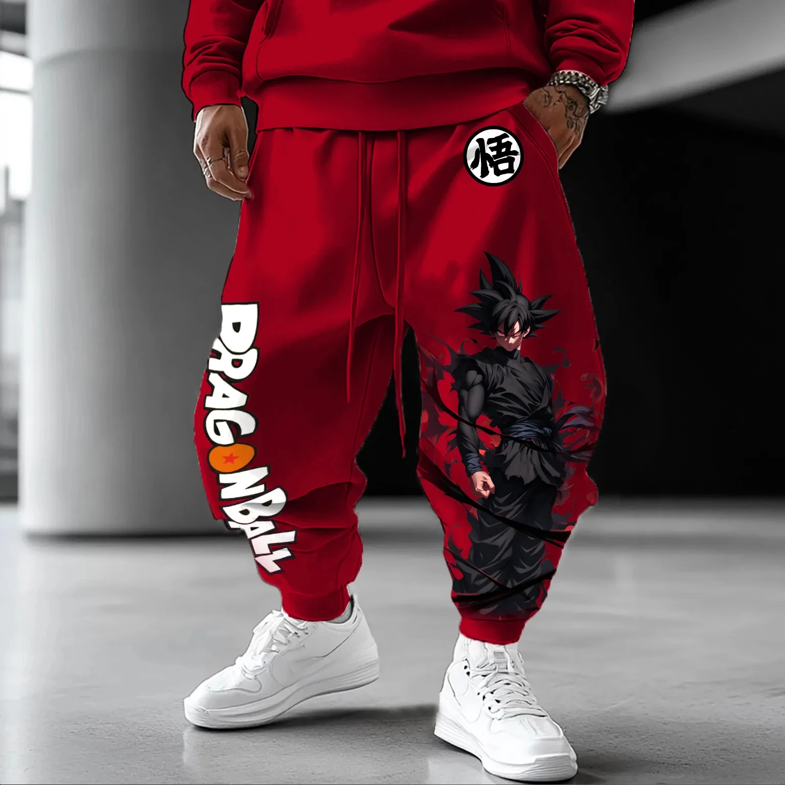 

Spring, Autumn and Winter Casual Pants for Men, Dragon Ball Co-branded Anime-related Teenagers Loose Tight-fitting Sports Pants