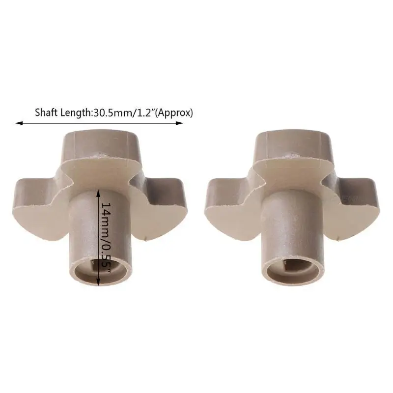 27RB 2PCS 14mm 전자 레인지 오븐 턴테이블 롤러 가이드지지 커플러 트레이 샤프트