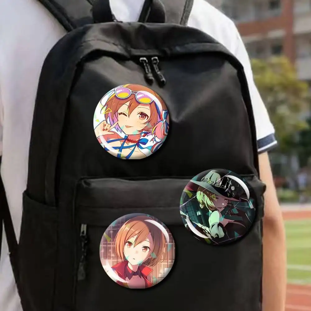 Mesmerizer M-MEIKO-S Official Art Round Badge Pins Creative Pins Bag Decor Accessories Fan Collection Gifts for Friends
