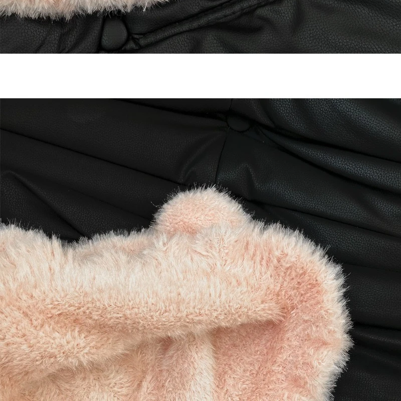 Niedlicher Plüsch-Eimerhut mit kleinen Bärenohren und Spitze für Damen, Herbst- und Wintermodell, dick, warm, mit Ohrenschutz, breiter Krempe, Eimerkappen – Detail 6
