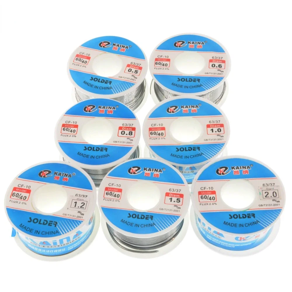 100/50g CF-10 Solder Wire Tin 0.5/0.6/0.8/1.0/1.2/1.5/2.0mm Roll Clean Rosin Welding Core Soldering Wire Flux Reel Tube